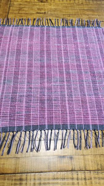 Pink Alpaca Handwoven Rug - #FB373 - Woven Alpaca Fiber Floor Rug picture