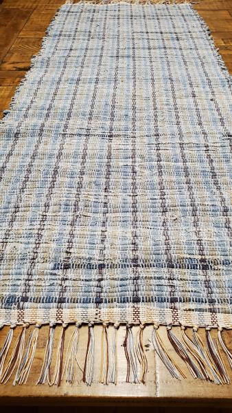 Traditional "Jean Rug" #B331, Woven denim floor rug, heavy duty-washable jean rug picture