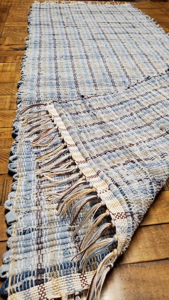 Traditional "Jean Rug" #B331, Woven denim floor rug, heavy duty-washable jean rug picture