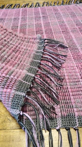Pink Alpaca Handwoven Rug - #FB373 - Woven Alpaca Fiber Floor Rug picture