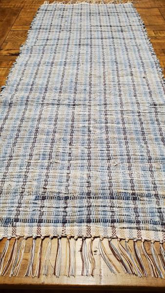 Traditional "Jean Rug" #B331, Woven denim floor rug, heavy duty-washable jean rug picture