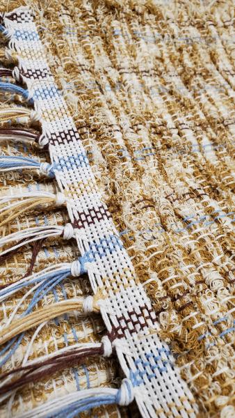 All purpose heavy duty, handwoven sand/beige coloredfloor rug