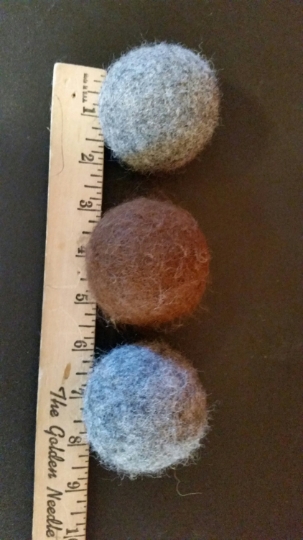 Alpaca Fiber Dryer Balls - set of 4 Regular size dryer balls picture