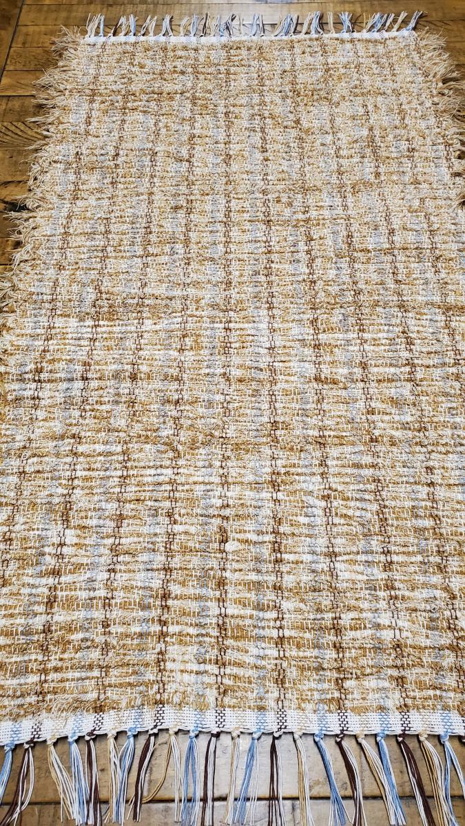 All purpose heavy duty, handwoven sand/beige coloredfloor rug picture