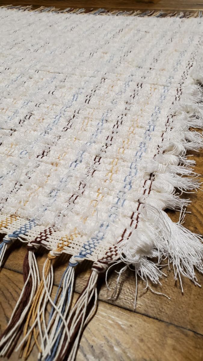 Handwoven White Floor Rug, White heavy duty material floor rug/matt picture