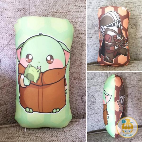 Baby Yoda x Mandalorian Plush Pillow