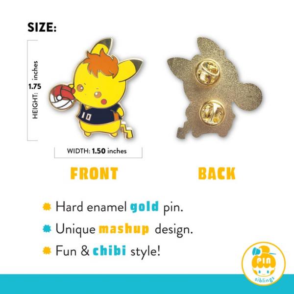 Haikyuu x Pikachu Enamel Pin picture