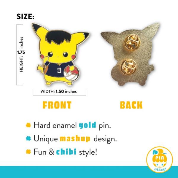 Haikyuu x Pikachu Enamel Pin picture