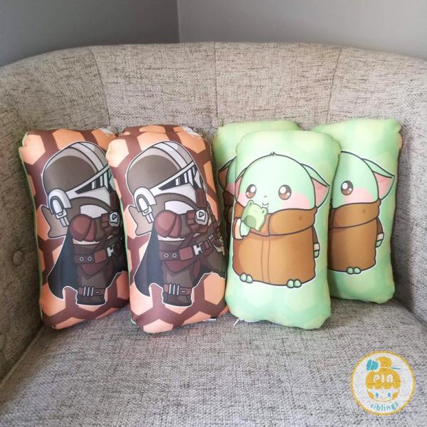 Baby Yoda x Mandalorian Plush Pillow picture