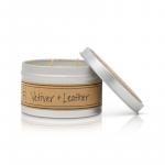 Vetiver + Leather Travel Tin