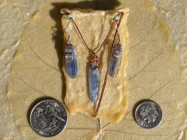 Blue Kyanite Necklace Earring Set picture