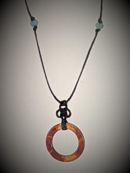 Copper Circle Triquetra Knot Necklace picture