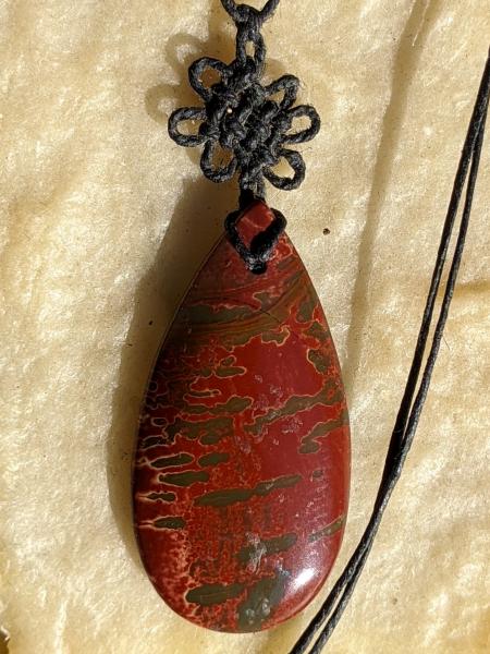 Red Creek Jasper Pan Chang Knot Necklace picture