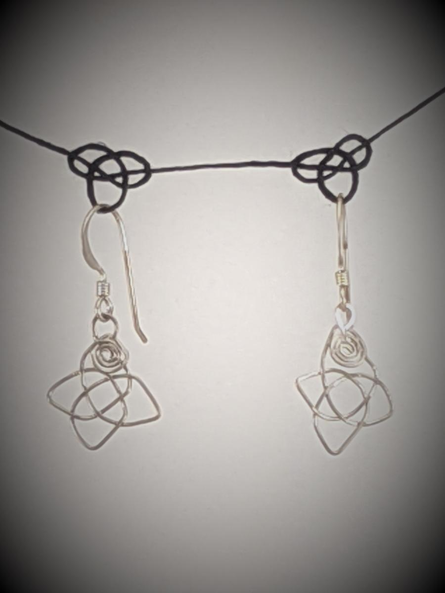 Sterling Silver Triquetra Earrings picture