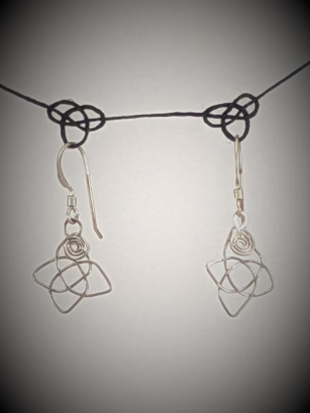 Sterling Silver Triquetra Earrings picture