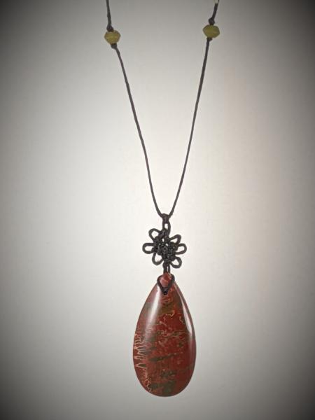 Red Creek Jasper Pan Chang Knot Necklace picture