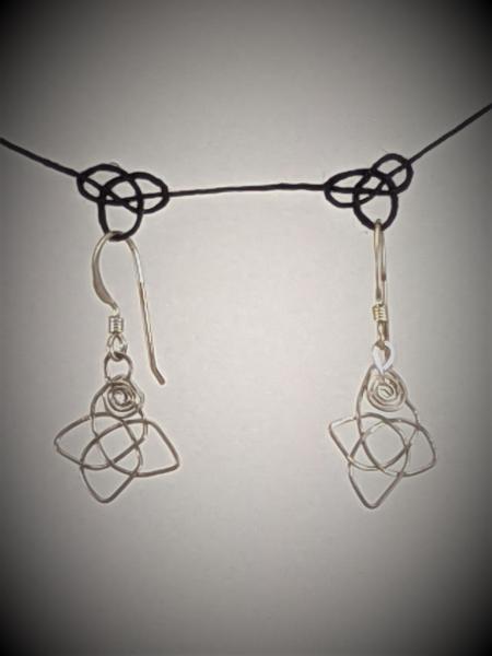 Sterling Silver Triquetra Earrings picture