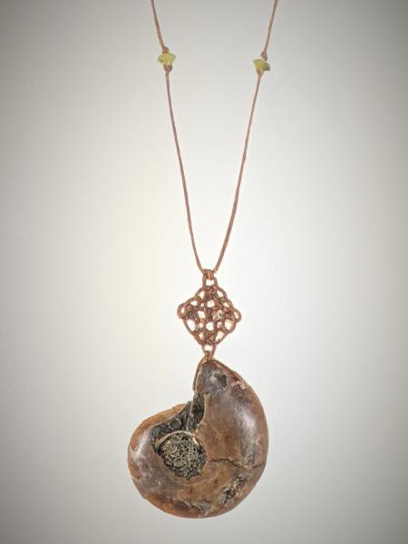 Amonite Fossil Celtic Knot Necklace picture