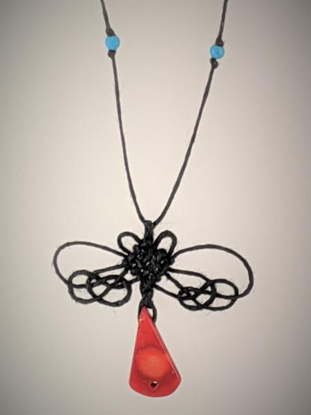 Coral Butterfly Knot Necklace picture