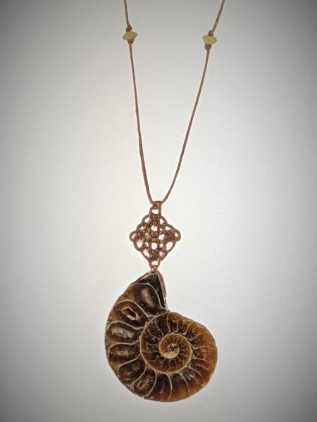 Amonite Fossil Celtic Knot Necklace picture