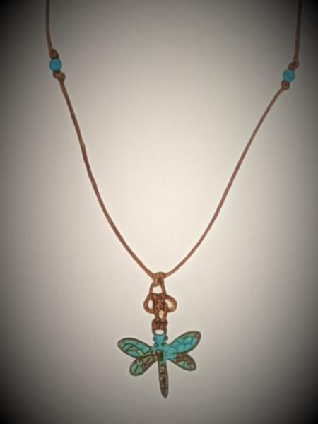 Dragonfly Triquetra Knot Necklace picture