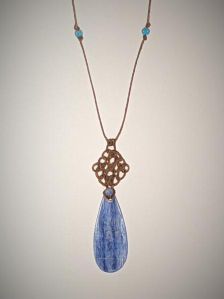 Blue Kyanite Celtic Knot Necklace picture