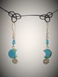 Turquoise Moon Earrings