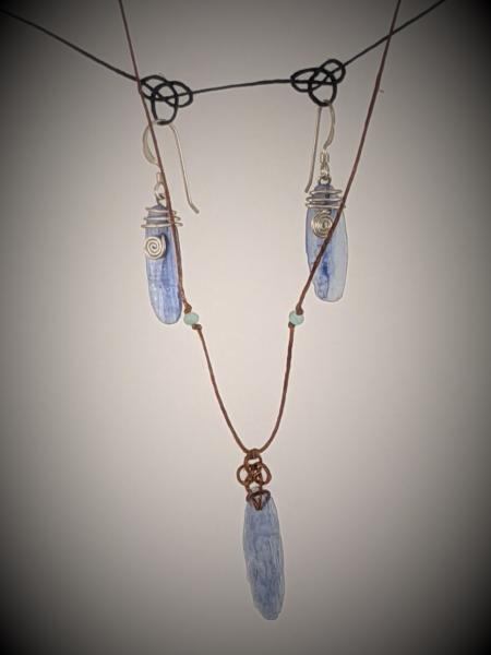 Blue Kyanite Necklace Earring Set picture