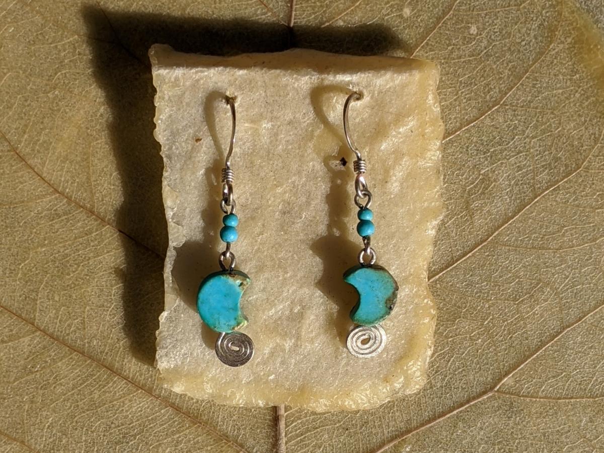 Turquoise Moon Earrings picture