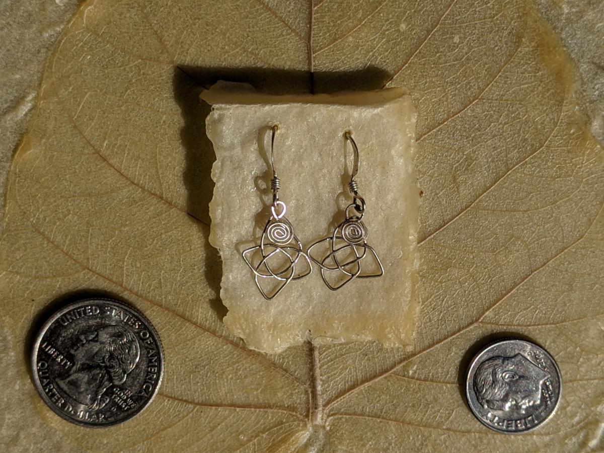 Sterling Silver Triquetra Earrings picture