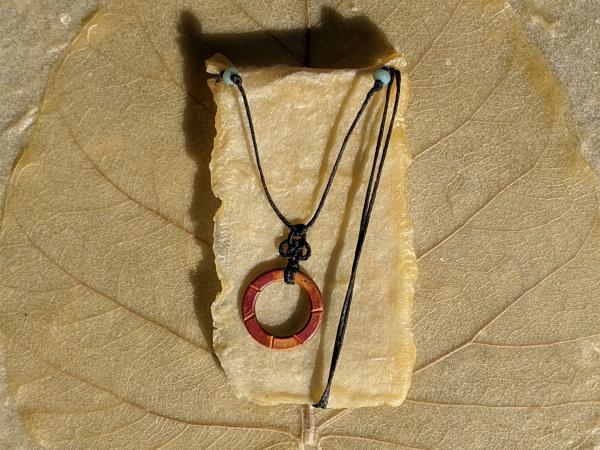 Copper Circle Triquetra Knot Necklace picture