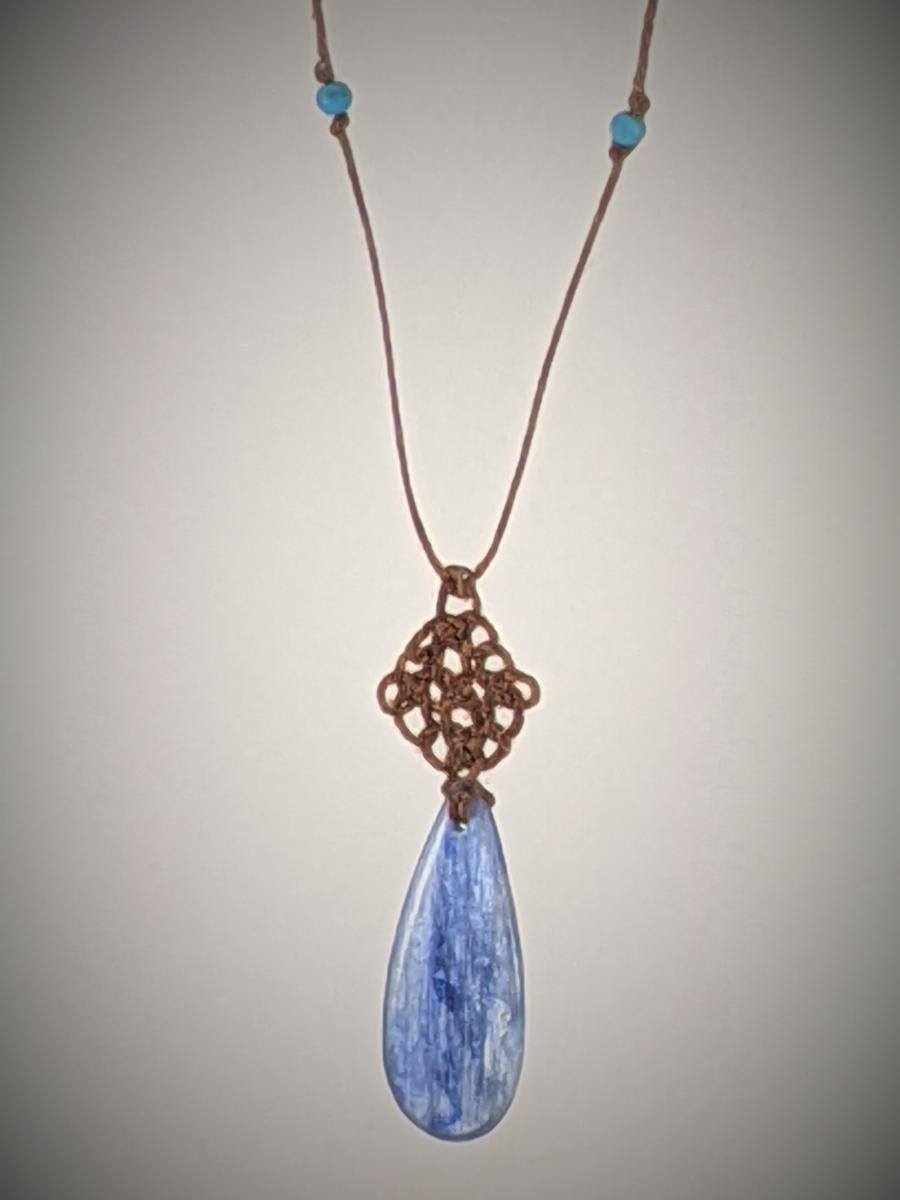 Blue Kyanite Celtic Knot Necklace picture