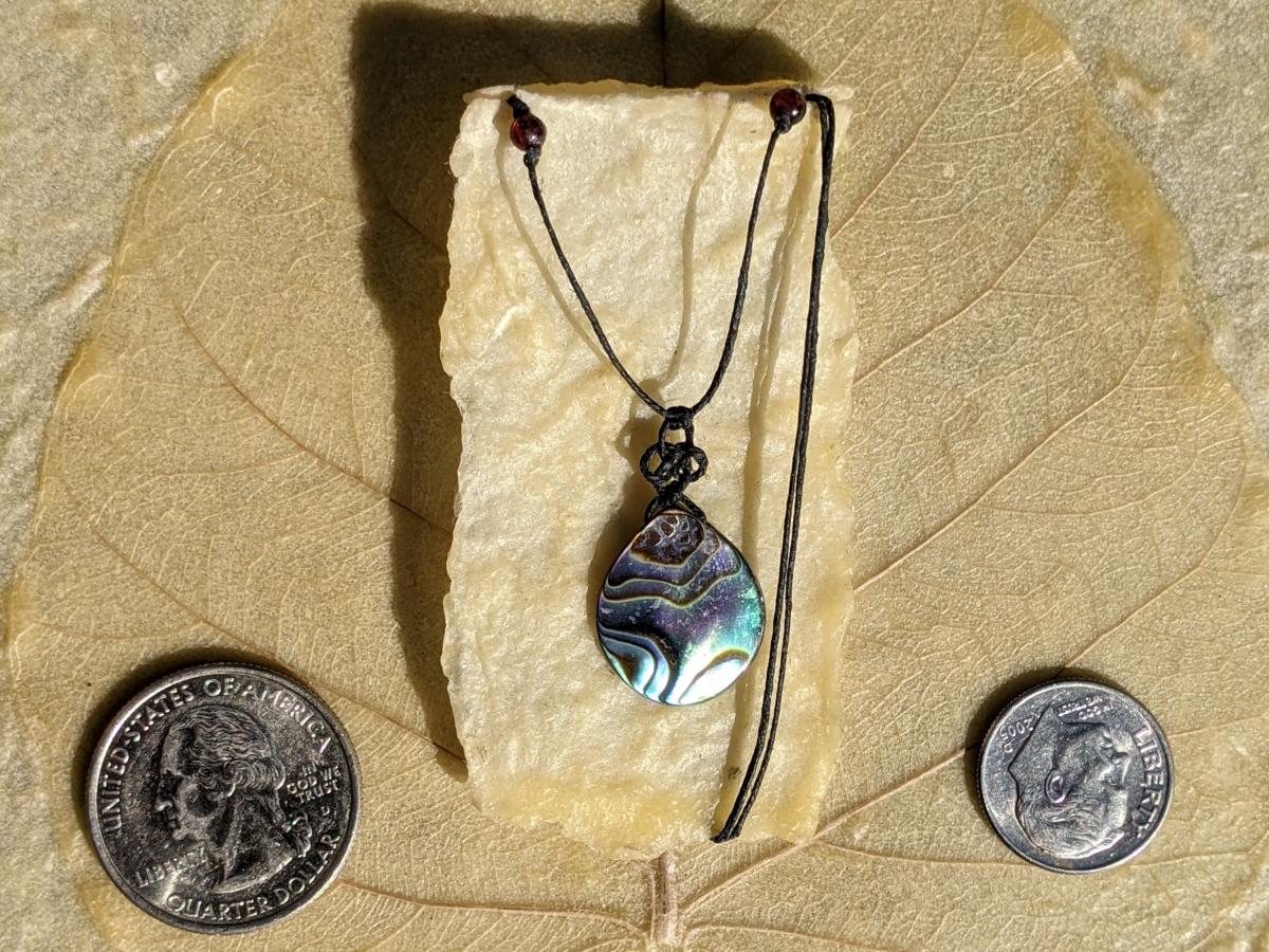 Paua Shell Triquetra Knot Necklace picture