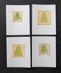 #5 Set of 4 Original Christmas Notecards, Blank
