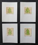 #2 Set of 4 Original Christmas Notecards, Blank