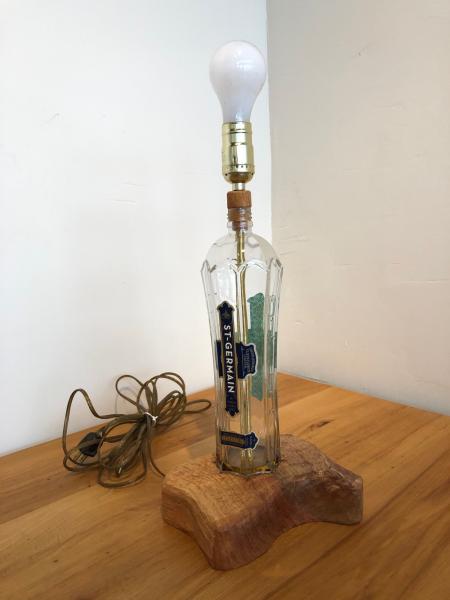 St. Germaine bottle lamp