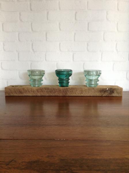 Barnwood Insulator Tealight Holder