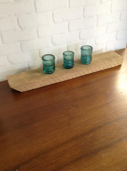 1800s Barnwood and InsulatorTealight Holder picture