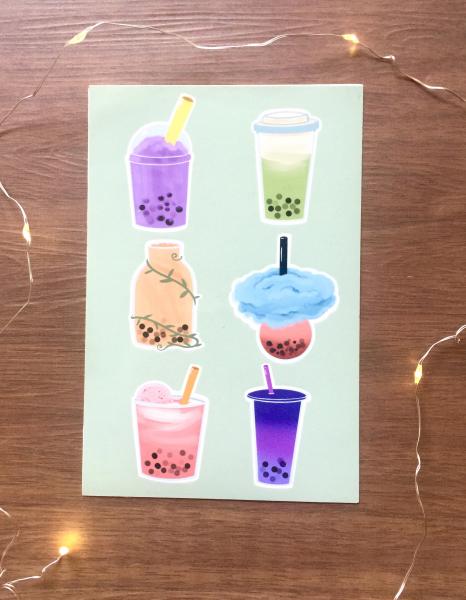 Boba Teas Vinyl Sticker Sheet picture