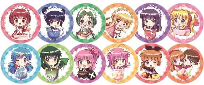 Nakayoshi Magical Girl Anime Cafe & Shop Chibi Can Badges