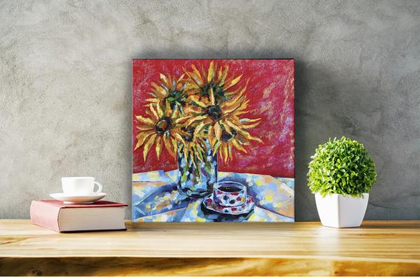 Morning. Sunflowers.  Memory of Van Gogh from a set of works - Leaving a trace. picture