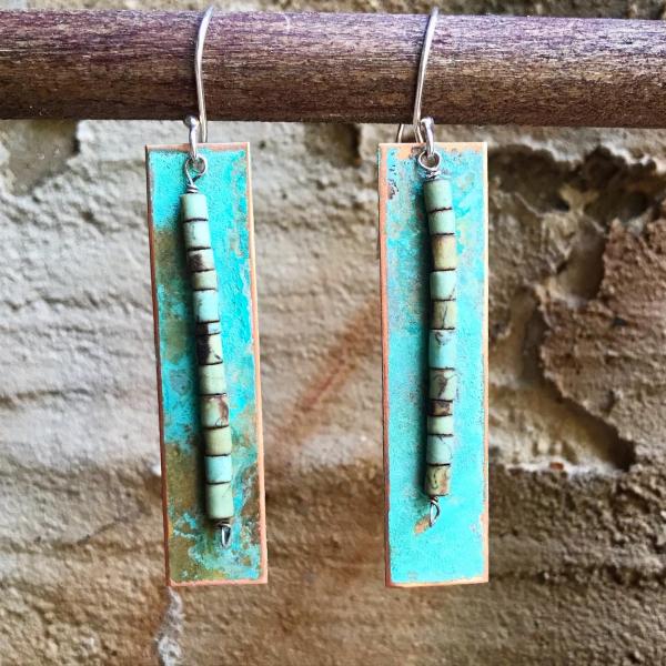 Afghanistan Clay and Copper Earrings