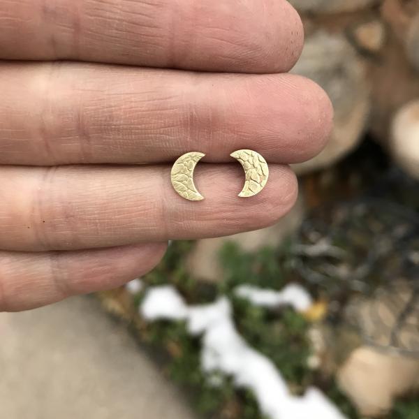 Tiny Brass Floral Crescents picture