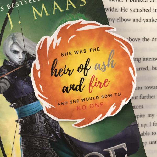 Throne of Glass Heir of Fire Sticker for planners, sketchbooks, bullet journals and more!