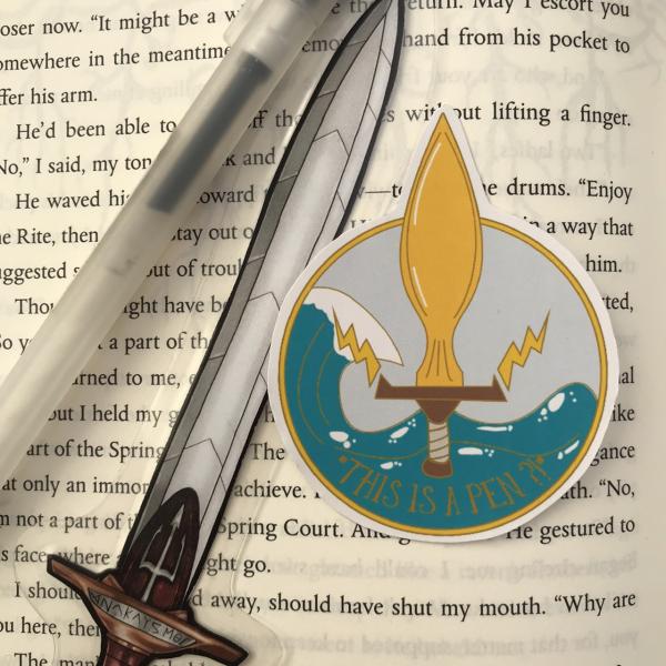 Percy Jackson This Is A Pen Sticker for planners, sketchbooks, laptops and more!