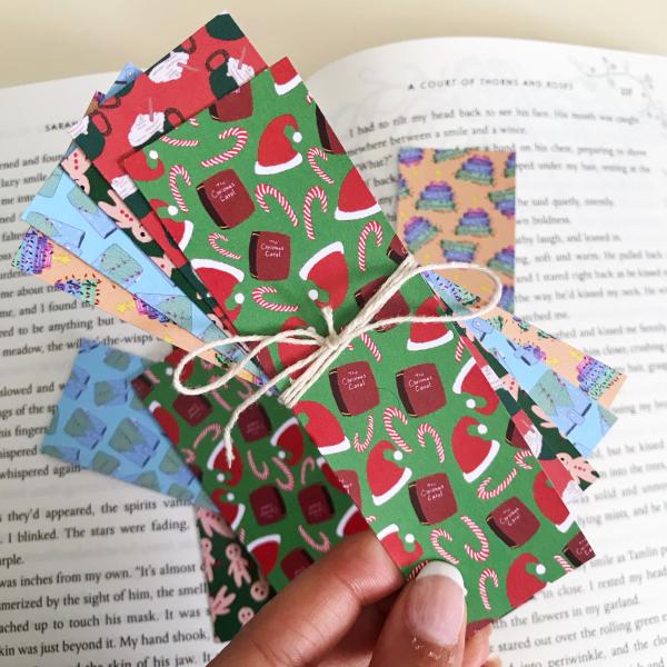 Bookish Christmas Bookmark set