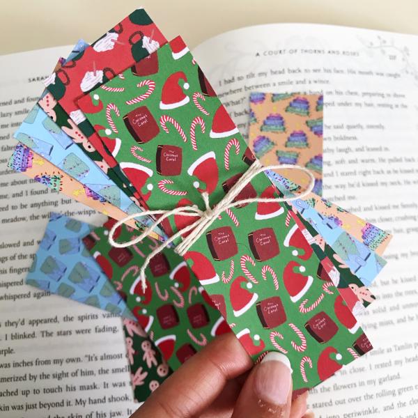 Bookish Christmas Bookmark set picture