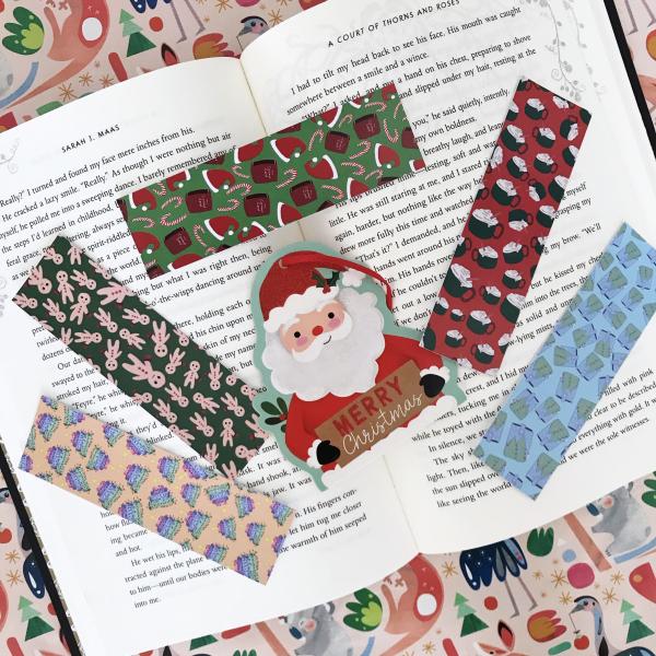 Bookish Christmas Bookmark set picture