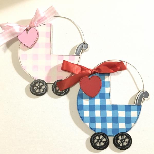 baby carriage ornament