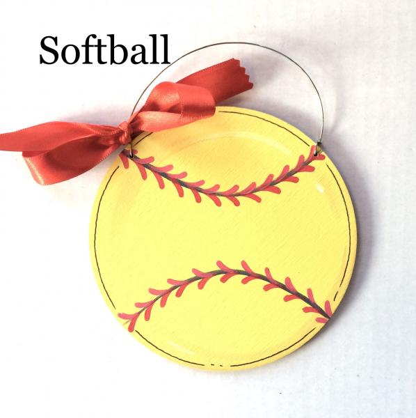 softball ornament picture